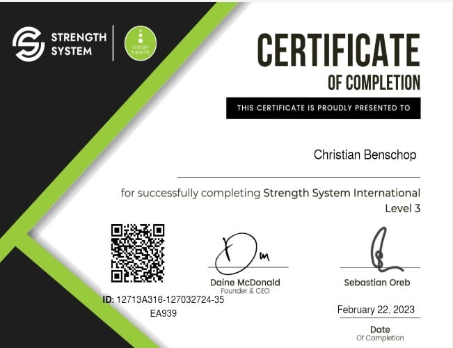 strength system level 3 fysiotherapie krachtsport